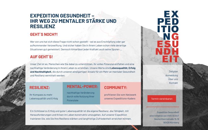 Zrzut ekranu expedition-gesundheit.de