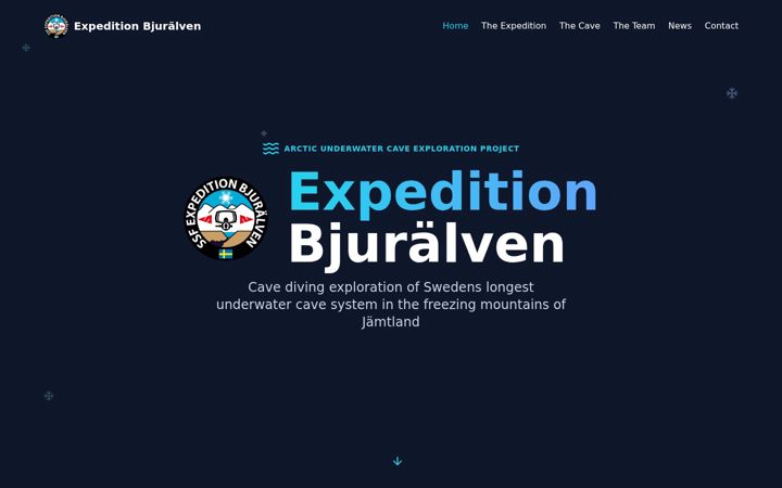 Screenshot of expeditionbjuralven.se