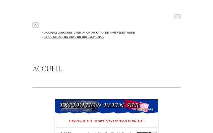 Screenshot of expeditionpleinair.com