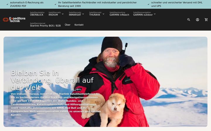 Zrzut ekranu expeditionstechnik.de