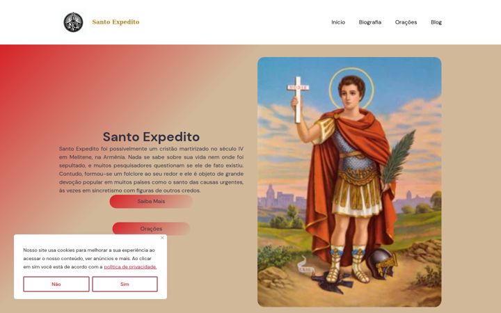 Screenshot of expeditosanto.com.br