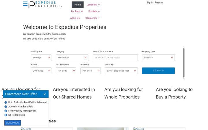 Screenshot of expediusproperties.com