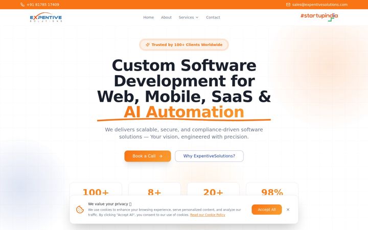 Screenshot of expentivesolutions.com
