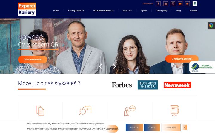Screenshot of expercikariery.pl