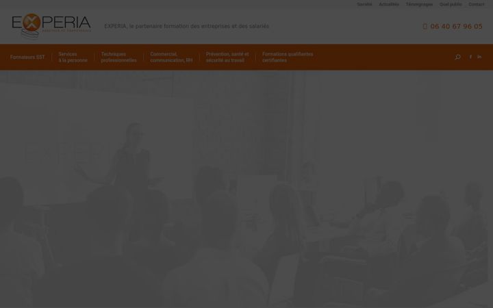 Screenshot of experia-formations.com