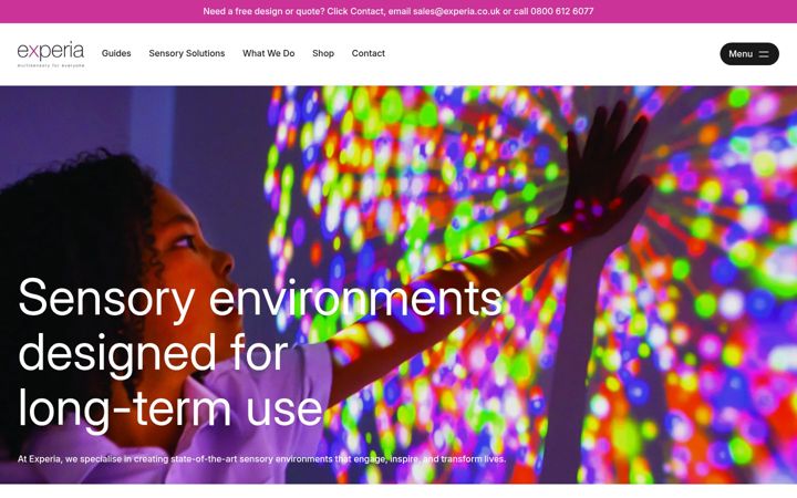 Screenshot ta' experia.co.uk