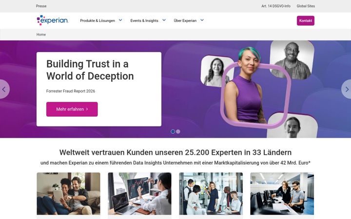Screenshot of experian.at