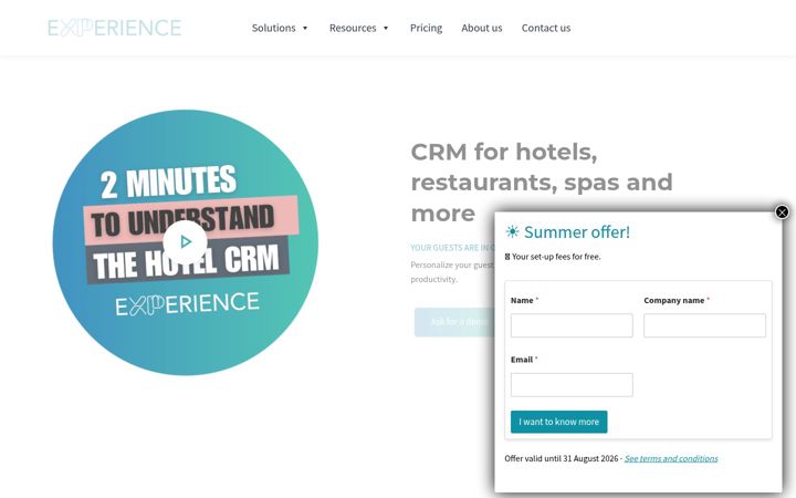 Screenshot of experience-crm.fr