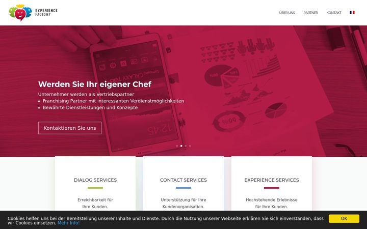 Screenshot ta' experience-factory.ch