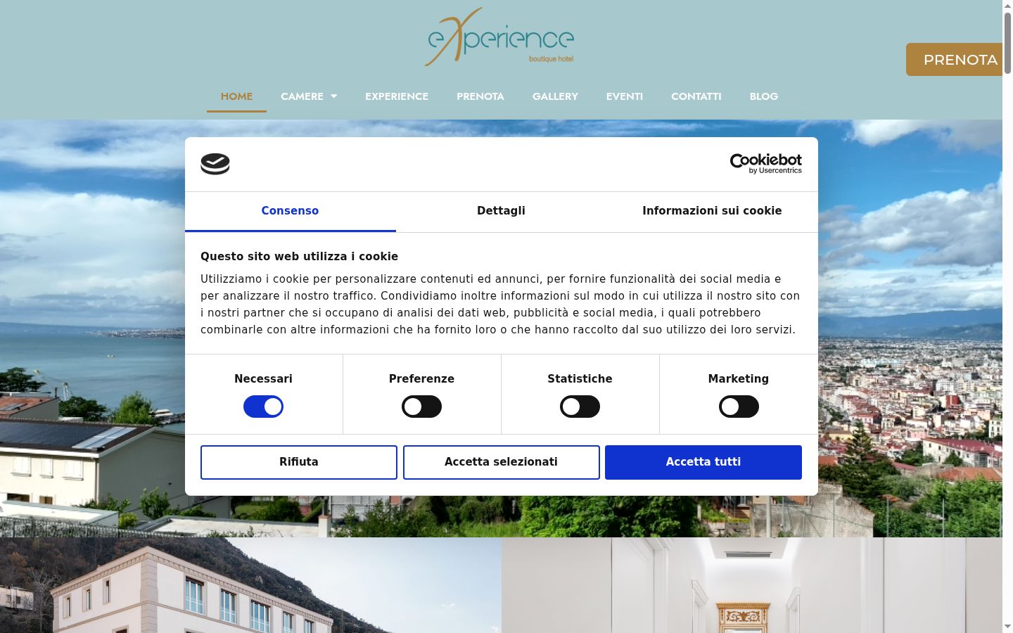 Snimka zaslona bannera za privolu prikazanog prije bilo kakve interakcije