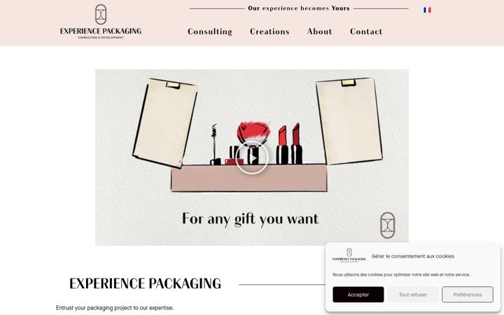 Screenshot of experience-packaging.com