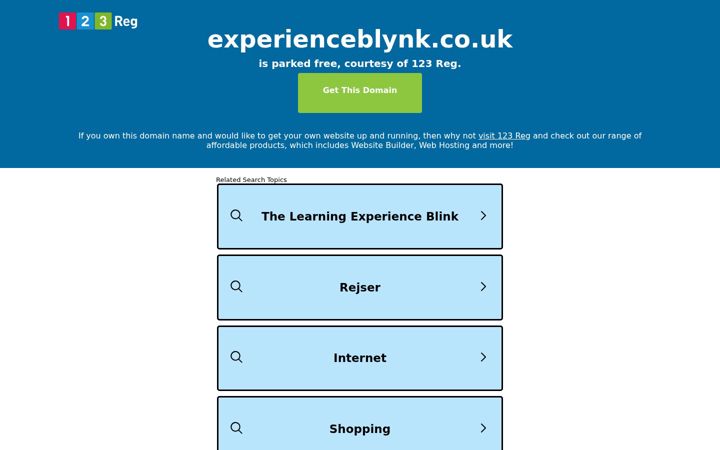Screenshot of experienceblynk.co.uk