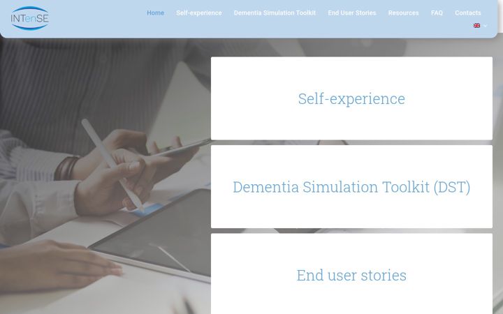 Screenshot of experiencedementia.eu