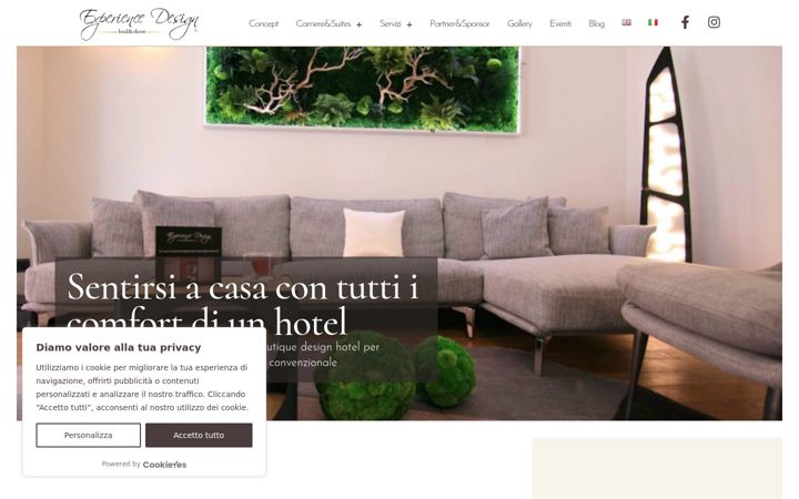 Screenshot of experiencedesignmilano.com