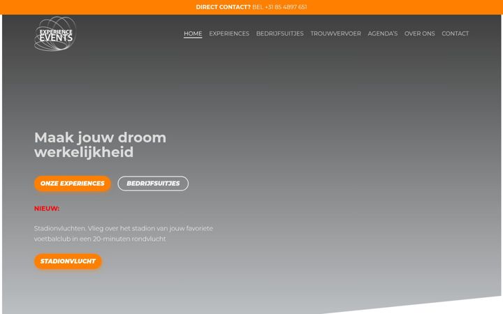 Screenshot di experienceevents.nl