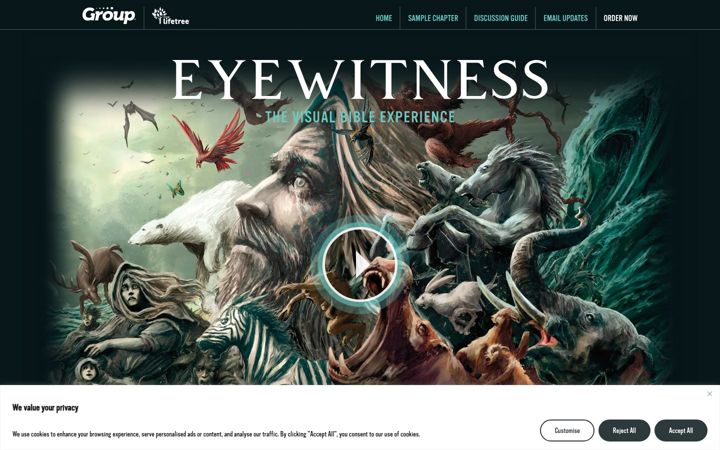 Screenshot of experienceeyewitness.com