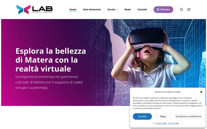 Screenshot of experiencelab.it