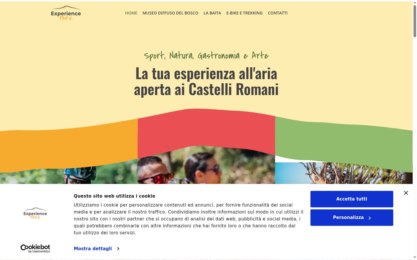 Screenshot del banner di consenso mostrato prima di qualsiasi interazione