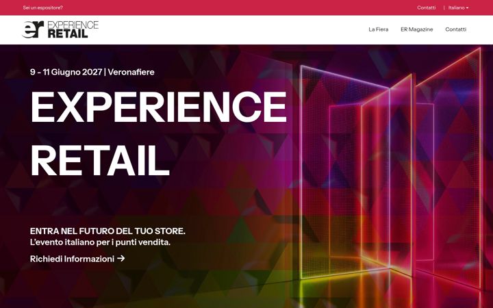 Screenshot of experienceretail.it