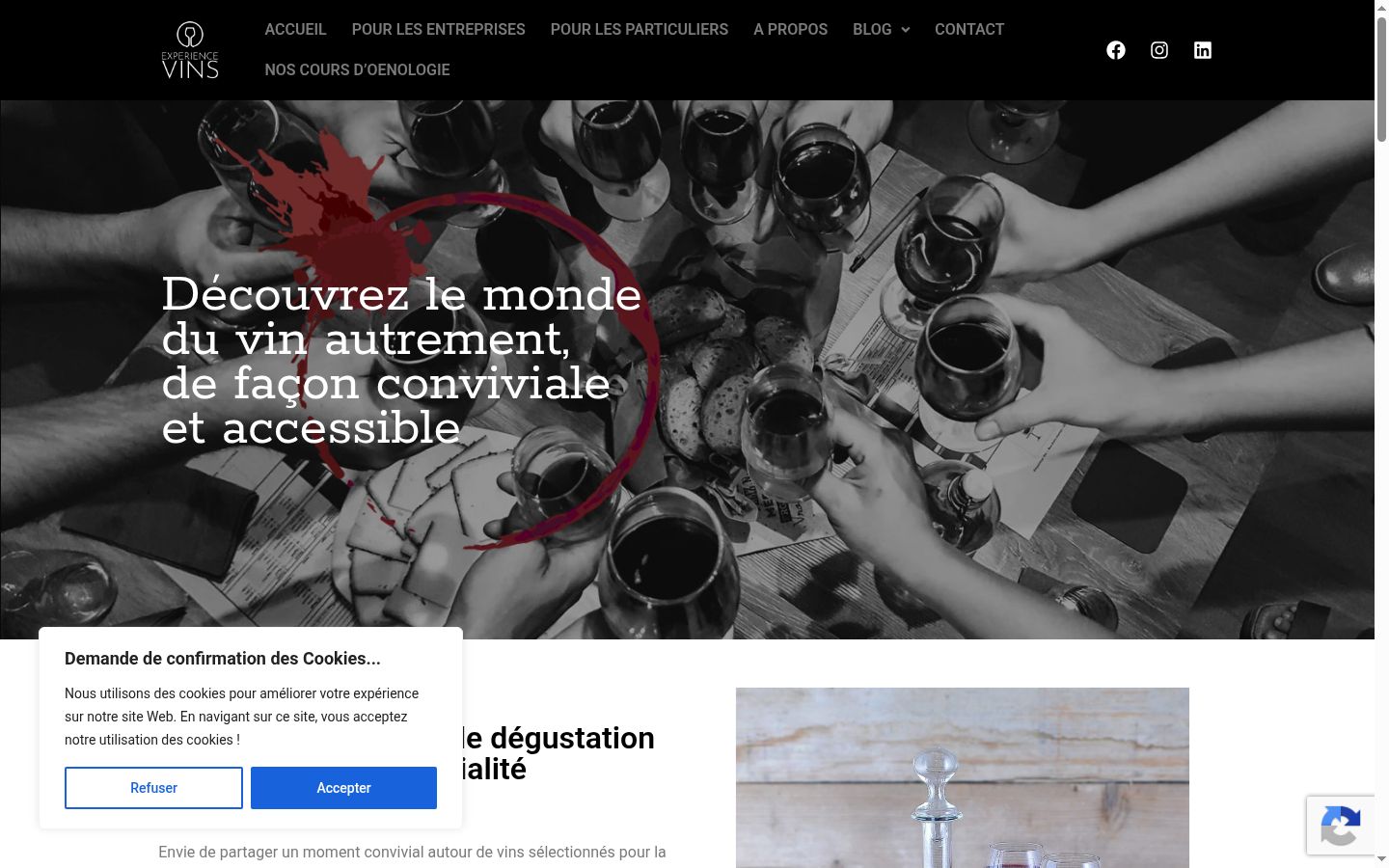 Screenshot tal-banner tal-kunsens muri qabel kwalunkwe interazzjoni