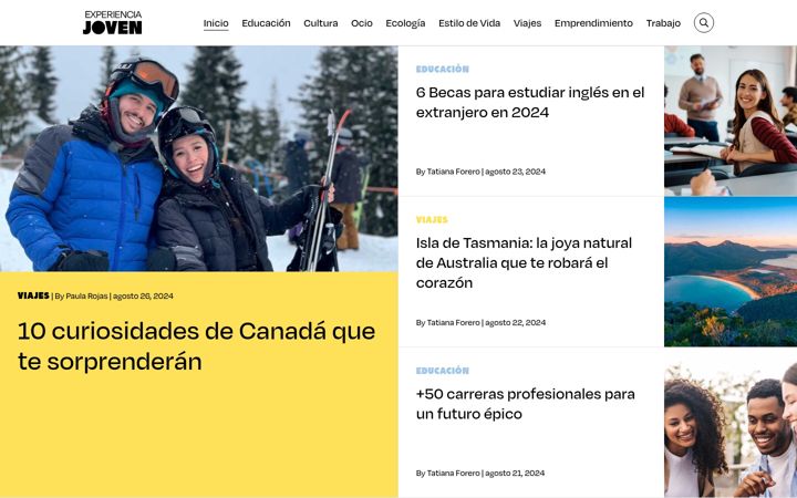 Képernyőkép: experienciajoven.com