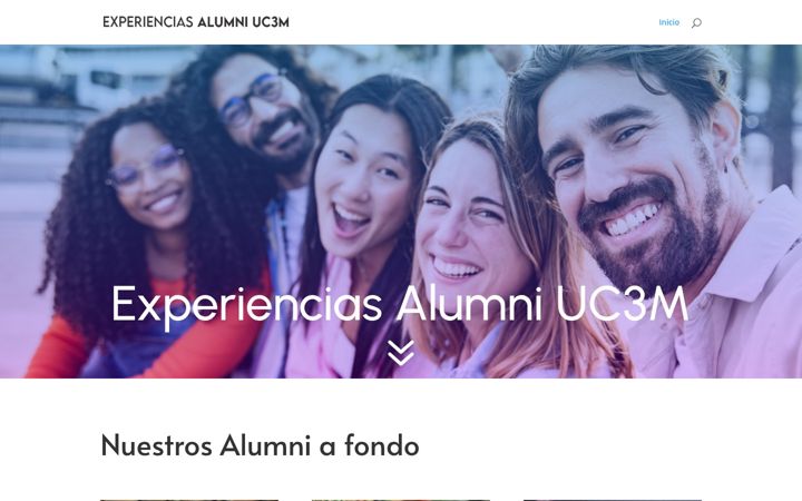 Skjámynd af experienciasalumni.uc3m.es