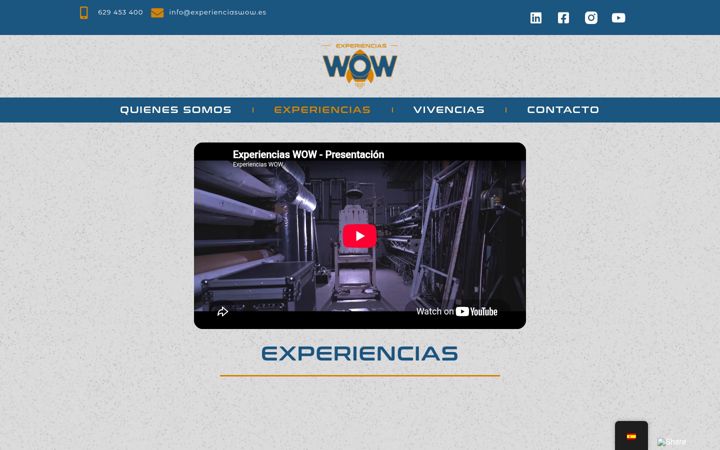 Skjámynd af experienciaswow.es