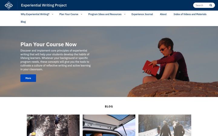 Screenshot of experientialwriting.byu.edu