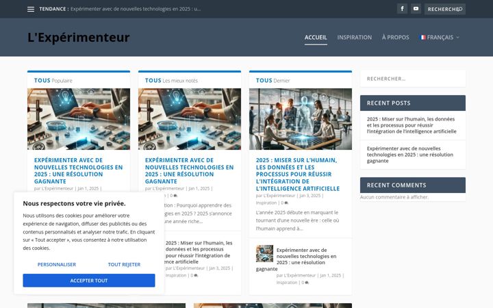 Screenshot of experimenteur.ca