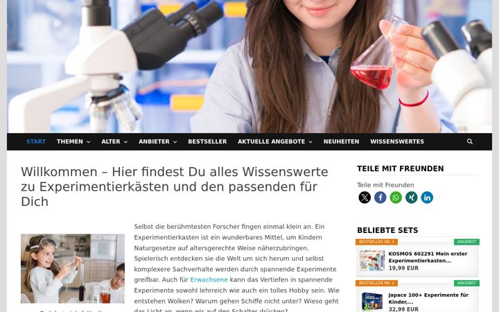 Screenshot of experimentierkasten-test.de