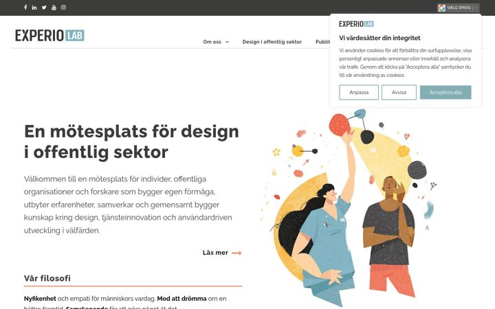 Screenshot of experiolab.se
