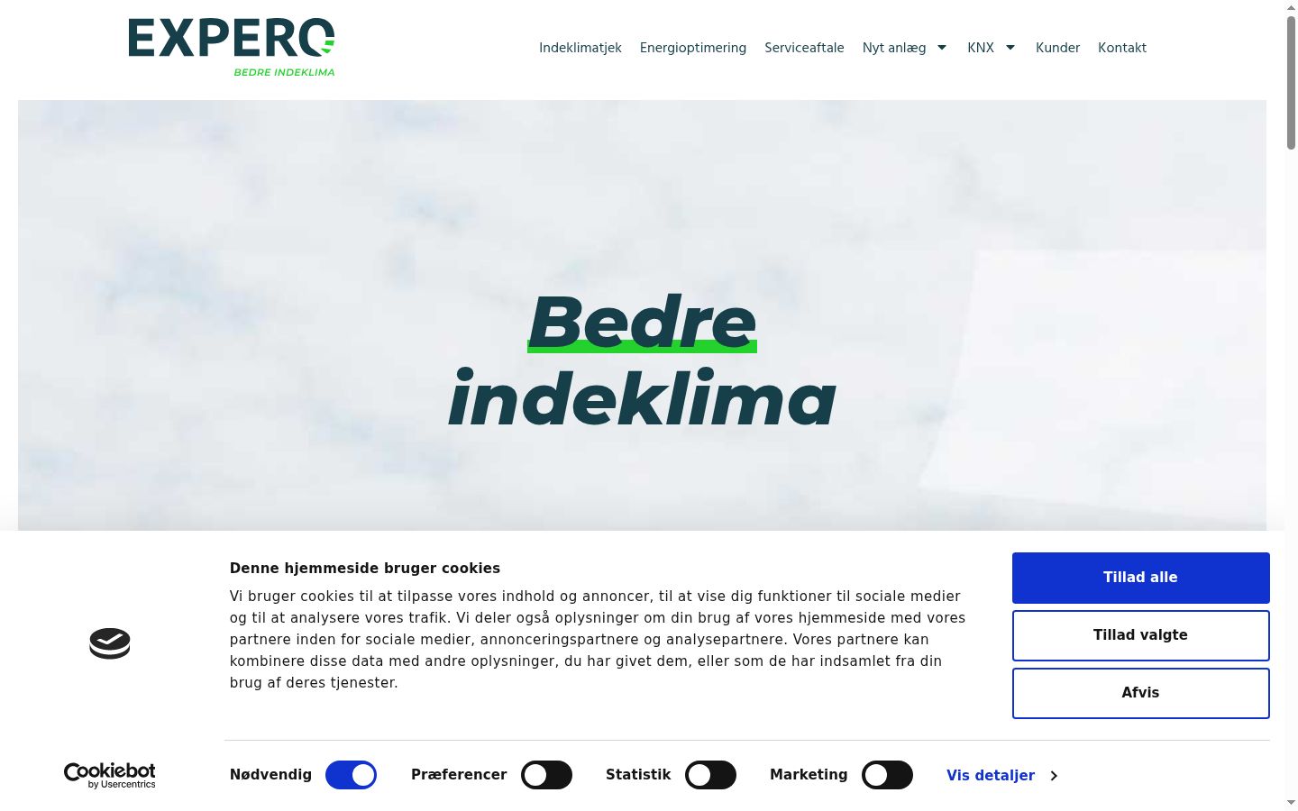 Screenshot van de toestemmingsbanner zoals getoond vóór enige interactie