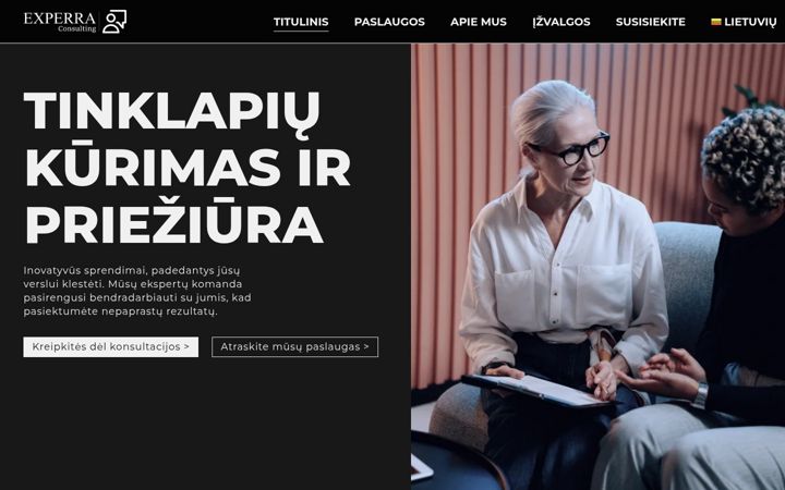 Screenshot von experra.eu