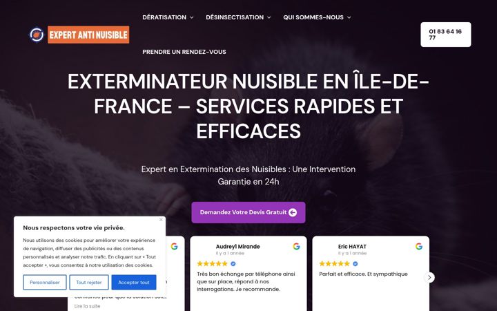 Screenshot of expert-anti-nuisible.com
