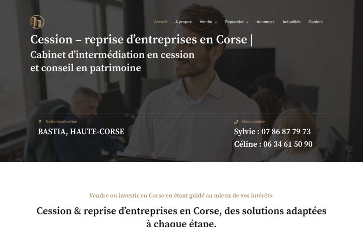 Screenshot of expert-cession-corse.com