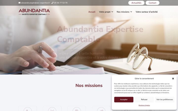 Skjermbilde av expert-comptable-abundantia.fr