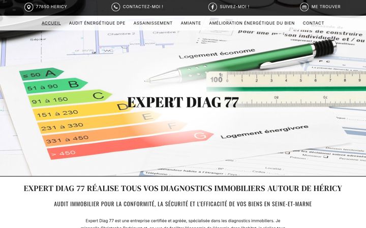 Capture d'écran de expert-diag-77.fr
