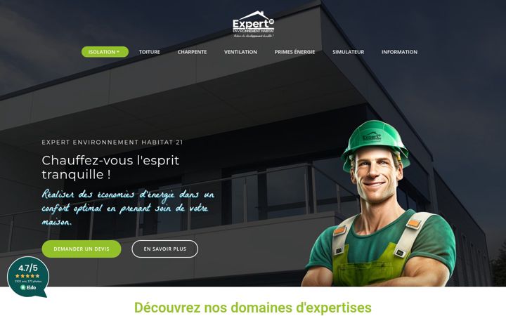 Screenshot of expert-environnement-habitat.com