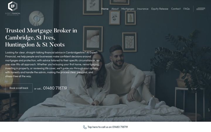 Screenshot of expert-financial.co.uk