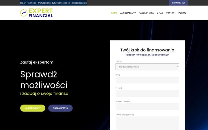 Captura de ecrã de expert-financial.pl
