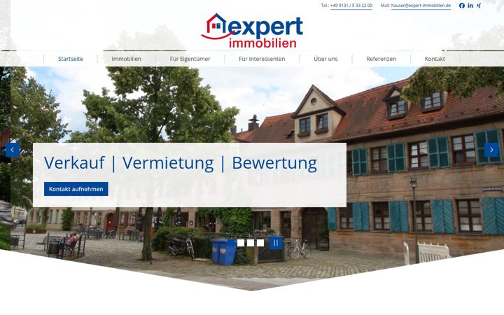 Screenshot of expert-immobilien.de