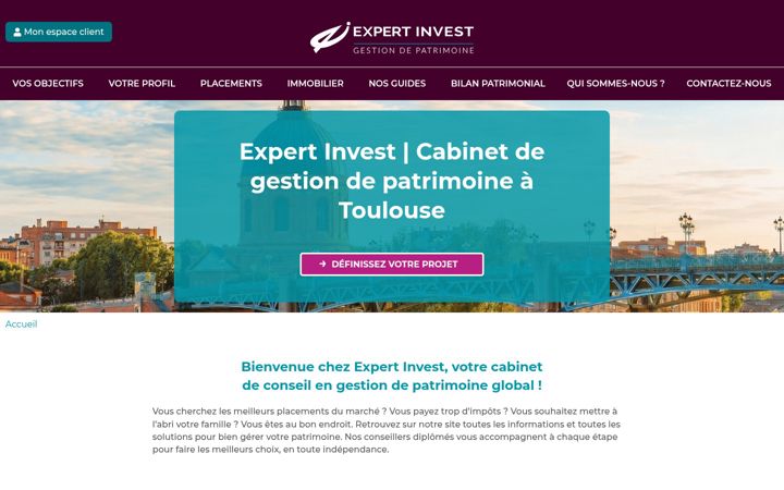 Capture d'écran de expert-invest.fr