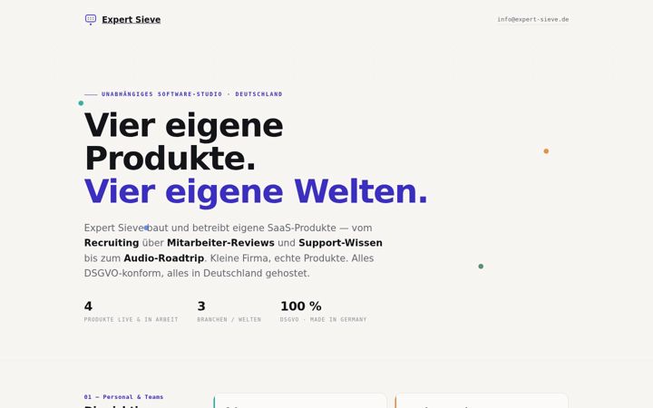 Zrzut ekranu expert-sieve.de