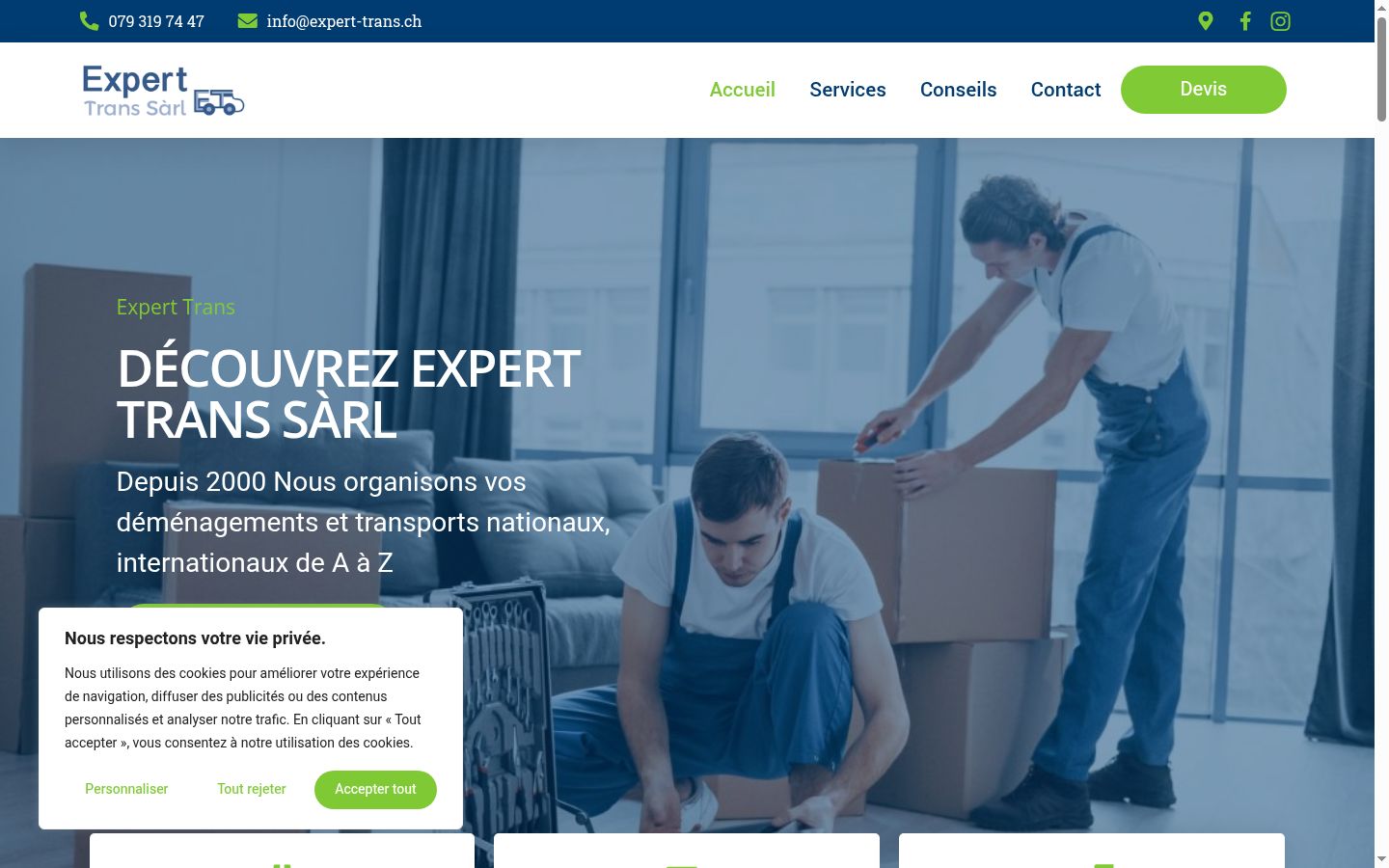 Screenshot del banner di consenso mostrato prima di qualsiasi interazione