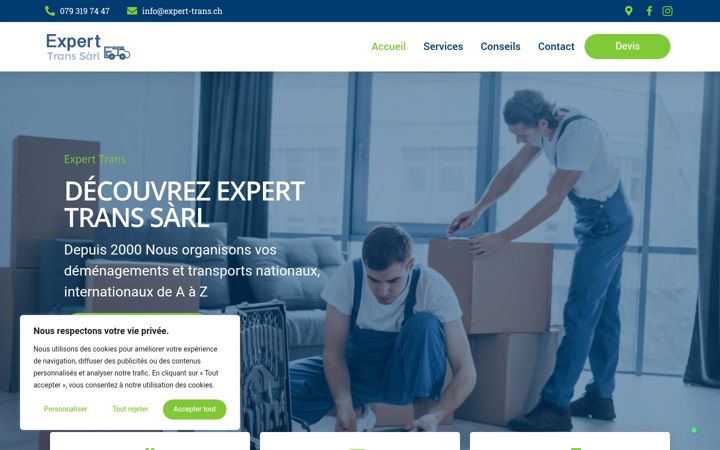 Zrzut ekranu expert-trans.ch