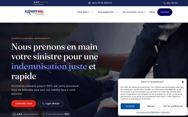 Screenshot di expertbel.be