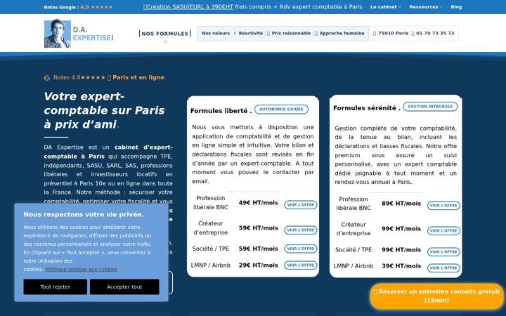 Screenshot of expertcomptable-paris.com