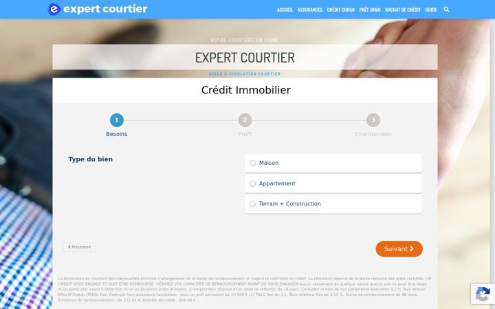 Screenshot of expertcourtier.fr