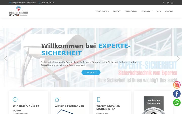 Screenshot of experte-sicherheit.de