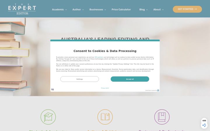 Screenshot di experteditor.com.au
